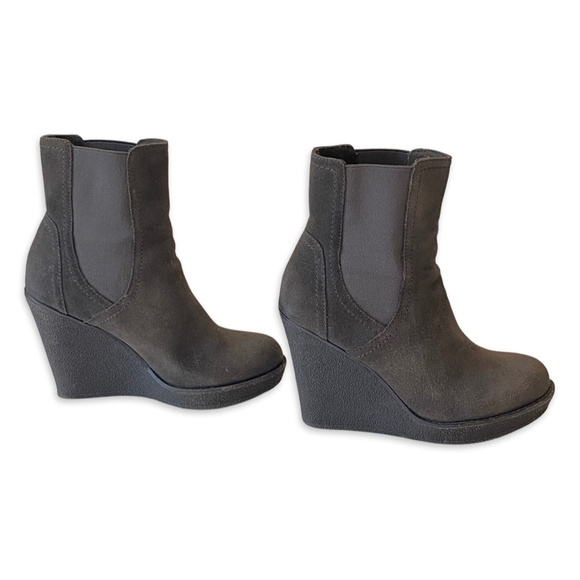SPLENDID Suede Wedge Ankle Boots Size 7 - Picture 7 of 12